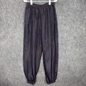 Vintage Oleg Cassini Silk Jogger Pants Womens Size M Purple
